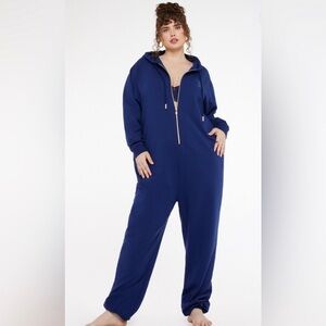 Savage X Fenty Navy One-Piece Hooded Jumpsuit